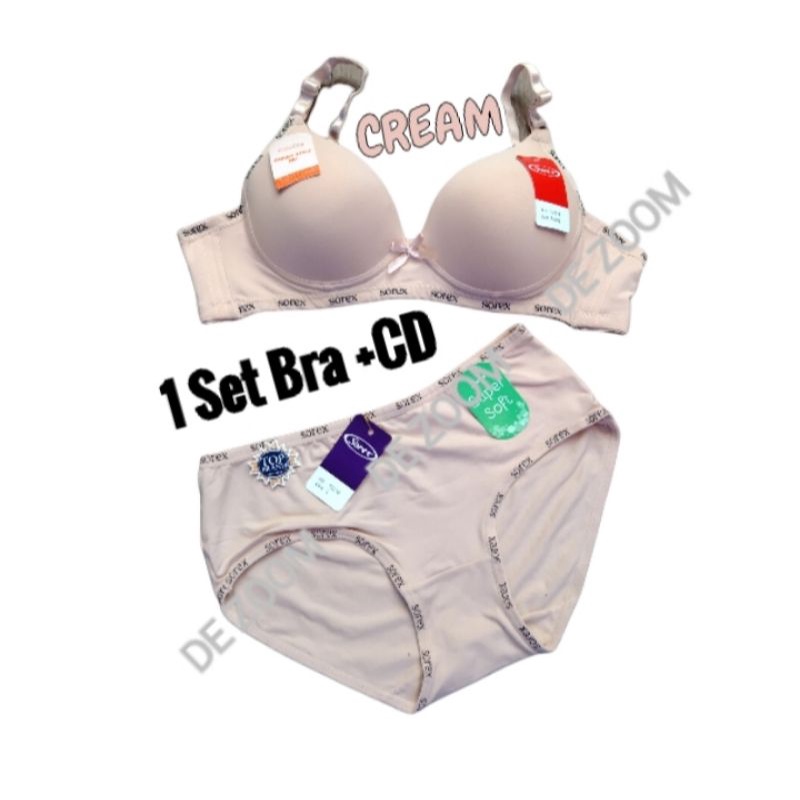 Jual Bh Sorex Bra Set 1set Cup B Dan Cup C Tanpa Kawat Casual Style