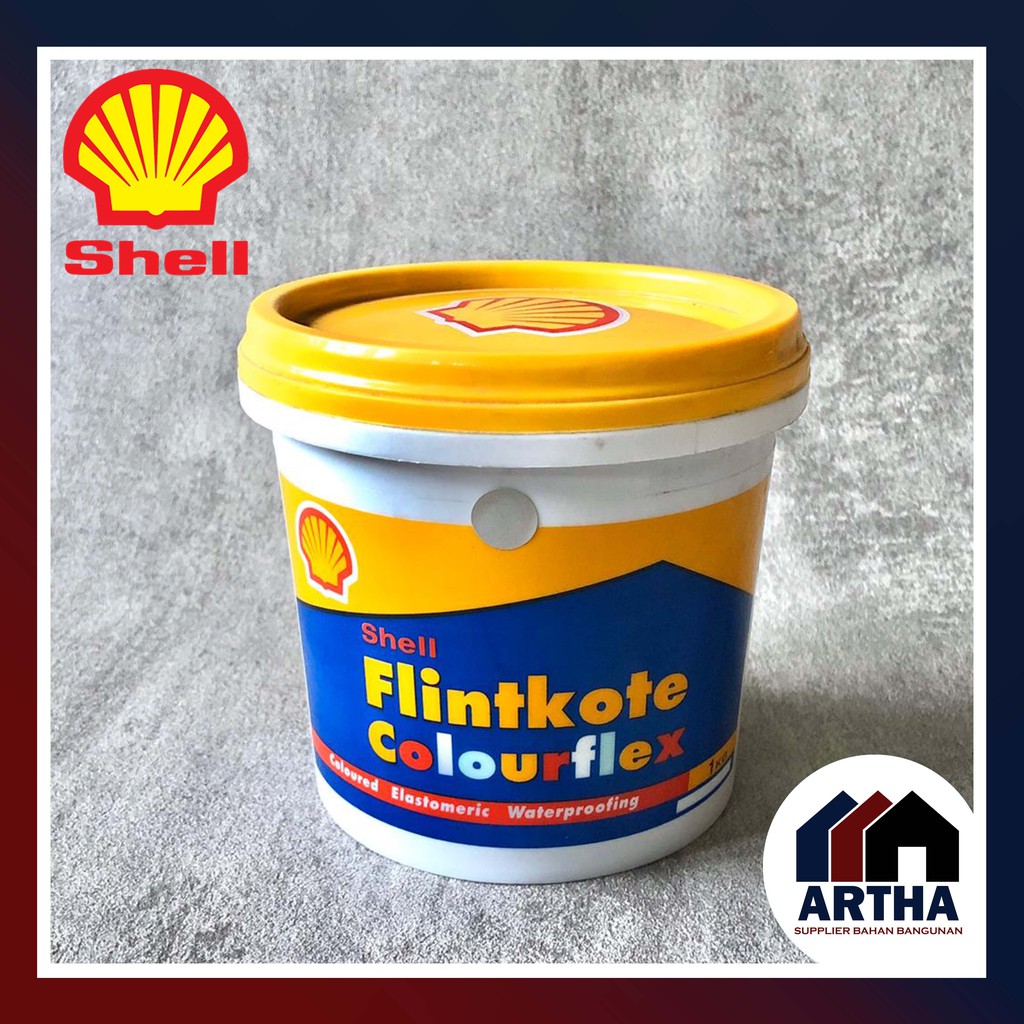 Jual Shell Flintkote Colourflex Lapisan Waterproofing Anti Bocor Untuk Eksterior 1 Kg Shopee 0153