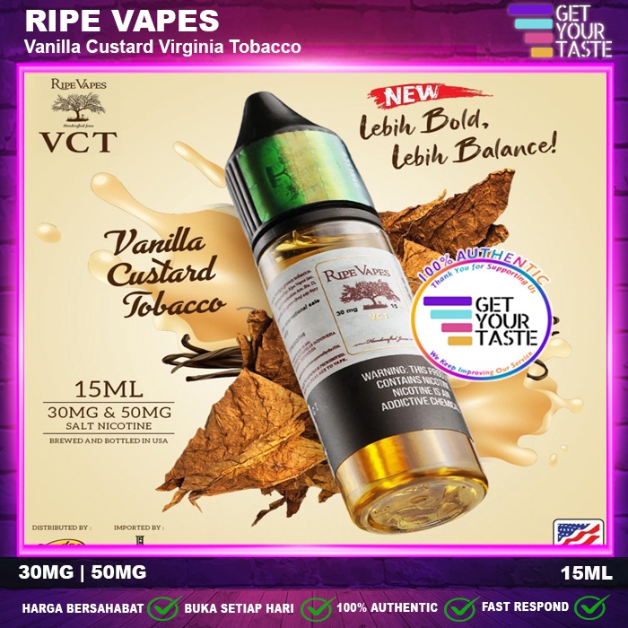 Jual Liquid VCT Salt Nic 15ML Authentic by Ripe Vapes USA - VCT Saltnic ...