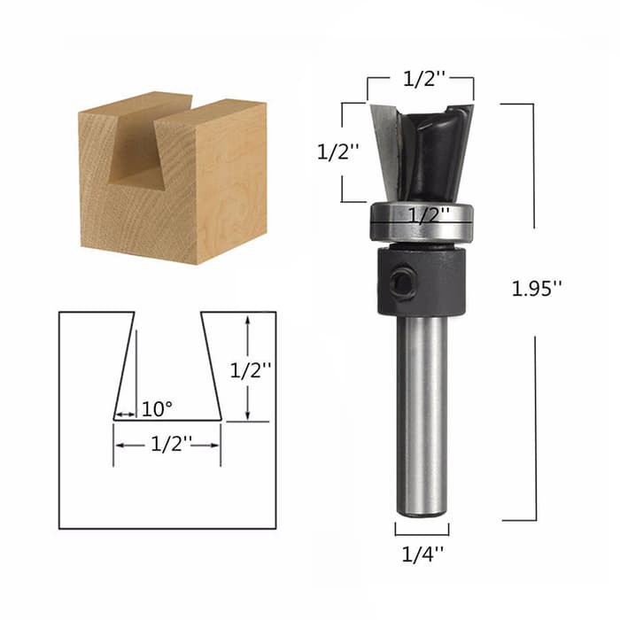 Jual Mata Profil Router Dovetail 1/2