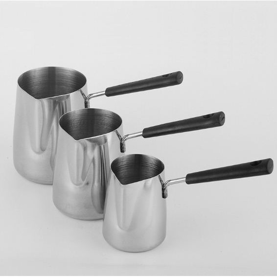 Jual DROHOEY Gelas Kopi Espresso Latte Art Long Handle StainlessSteel ...
