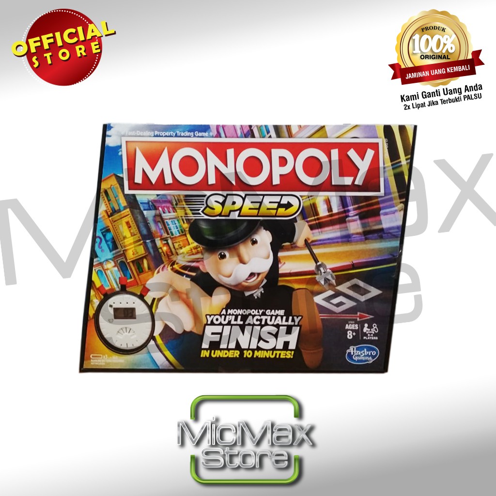 Jual Hasbro Gaming Monopoli Monopoly Speed Board Game For Kids Original ...