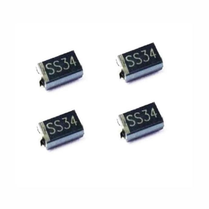10 Pezzi Diodi Schottky SS34 40V 3A - SMD SMA DO214AC Per Circuiti Elettronici - Foto 5