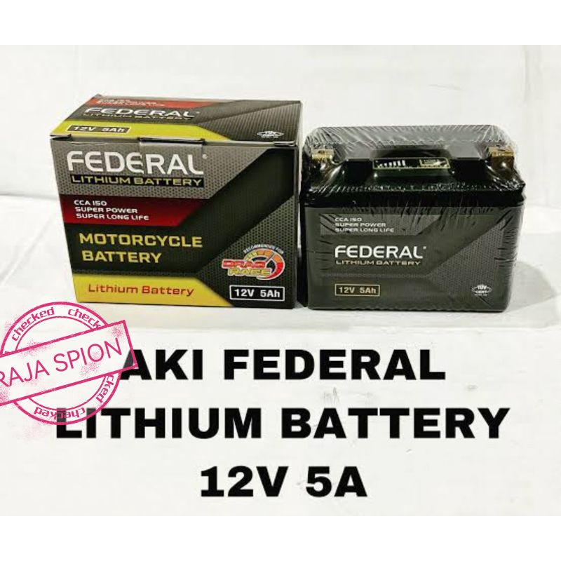 Jual aki lithium federal gtz5s/aki kering lithium gtz 5s/aki federal
