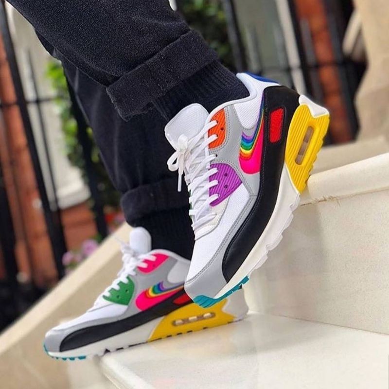 Jual SEPATU NIKE AIR MAX 90 BE TRUE RAINBOW MULTICOLOR UNISEX PREMIUM Shopee Indonesia