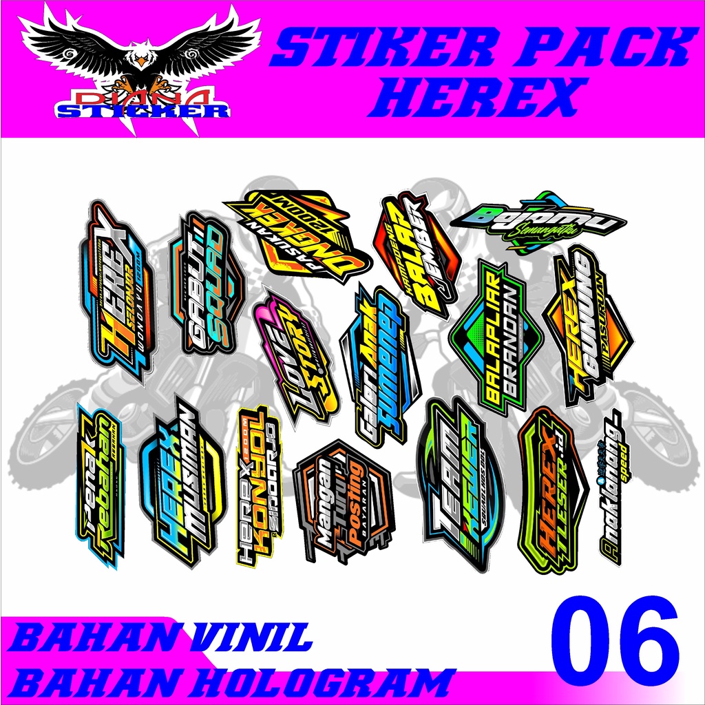 Jual STIKER PACK HEREX SATUAN SUDAH CUTTING LANGSUNG TEMPEL.S.06 ...