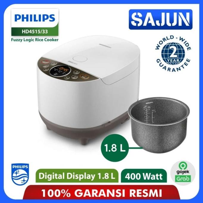 Jual Philips HD4515 Rice Cooker Digital 1.8 Liter Fuzzy Logic HD4515/33