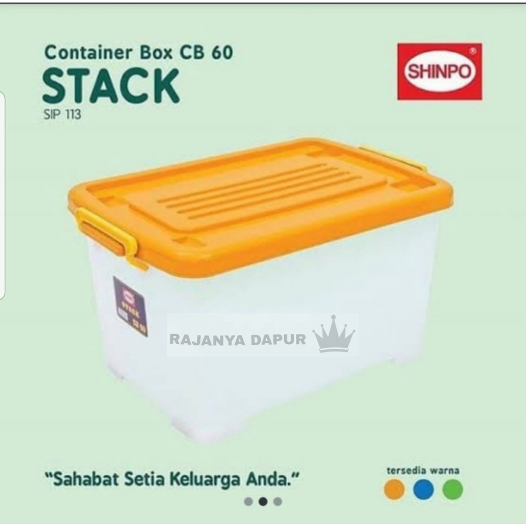 Jual CONTAINER BOX SHINPOO CB 60 LITER - BOX SERBAGUNA PAKAI RODA 60 ...