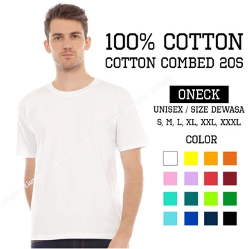 Kaos Polos Combed 20s UK XXXL (100 Cotton) Baju Polos Kaos Polos Tshirt Polos Tshirt Combed