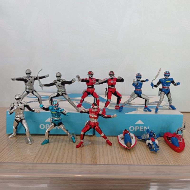 Xor Sharivan Set x4 Pc Gavan Shaider Space Sheriff Gashapon Tokusatsu Metal Hero - Jeux & Jouets