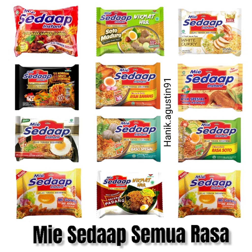 Jual Mie Sedaap Mie Sedap Goreng Kari Ayam Ayam Bawang Korea Spicy Bakso Spesial Kari Special