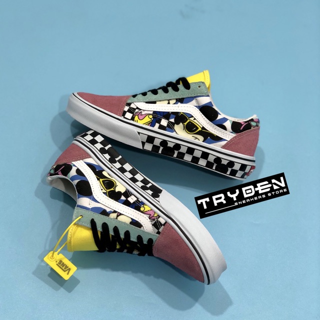 Jual Sepatu Vans Old Skool Disney 80s Mickey The True White