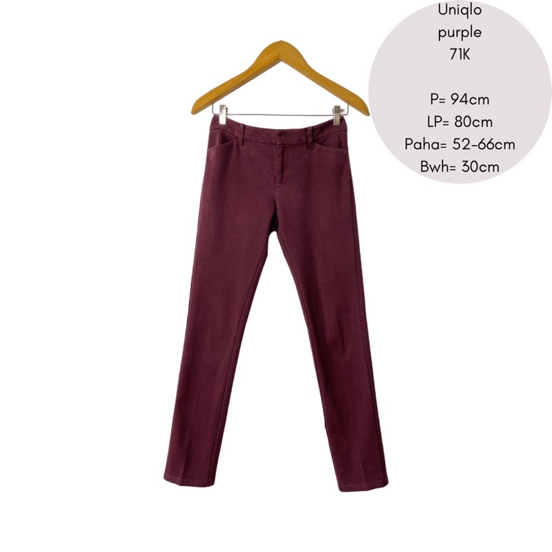 Celana Jegging Uniqlo Jegging Pants UNIQLO PURPLE JEANS LEGGING