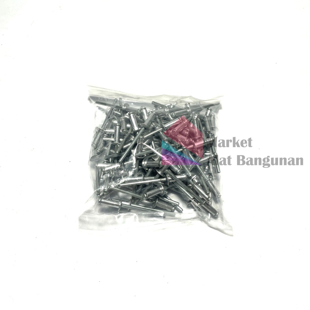 Jual Paku Blind Rivet Ripet 4 mm x 11 mm SP 540 SIP BRAND Per 200 gram ...