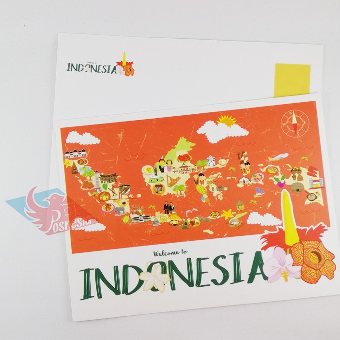 Jual Kartu Pos - Postcard Welcome to Indonesia | Shopee Indonesia