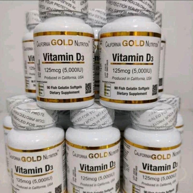 Jual California GOLD nutrition vitamin D3 125mcg (5,000 IU) | Shopee ...