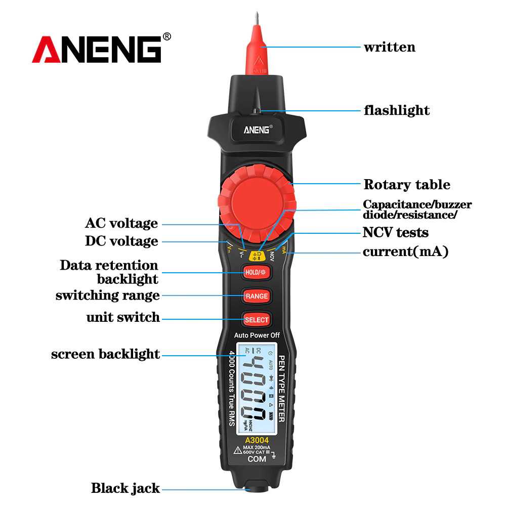 Jual Digital Multimeter Pena Penguji Tegangan Alat Pengukur Arus ...