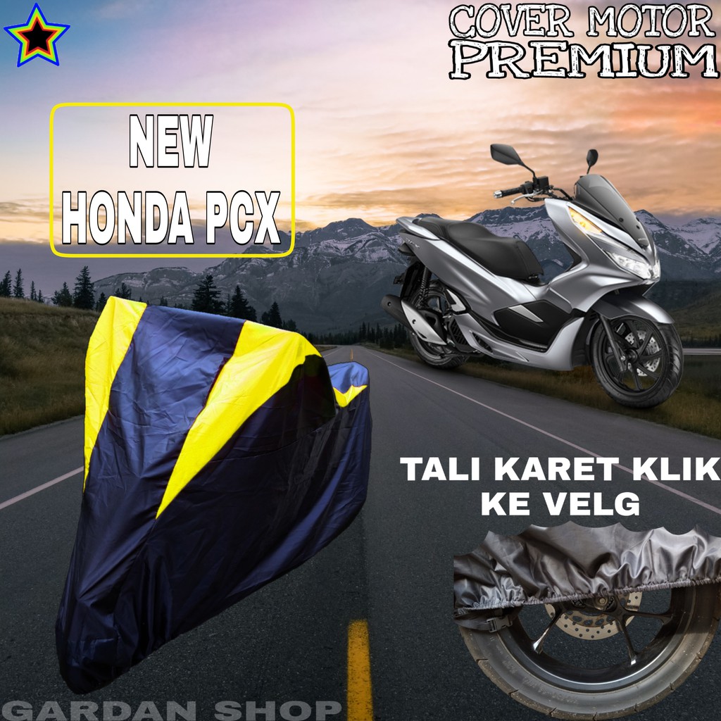 Jual Sarung Motor NEW HONDA PCX Hitam Kuning Body Cover Penutup ...