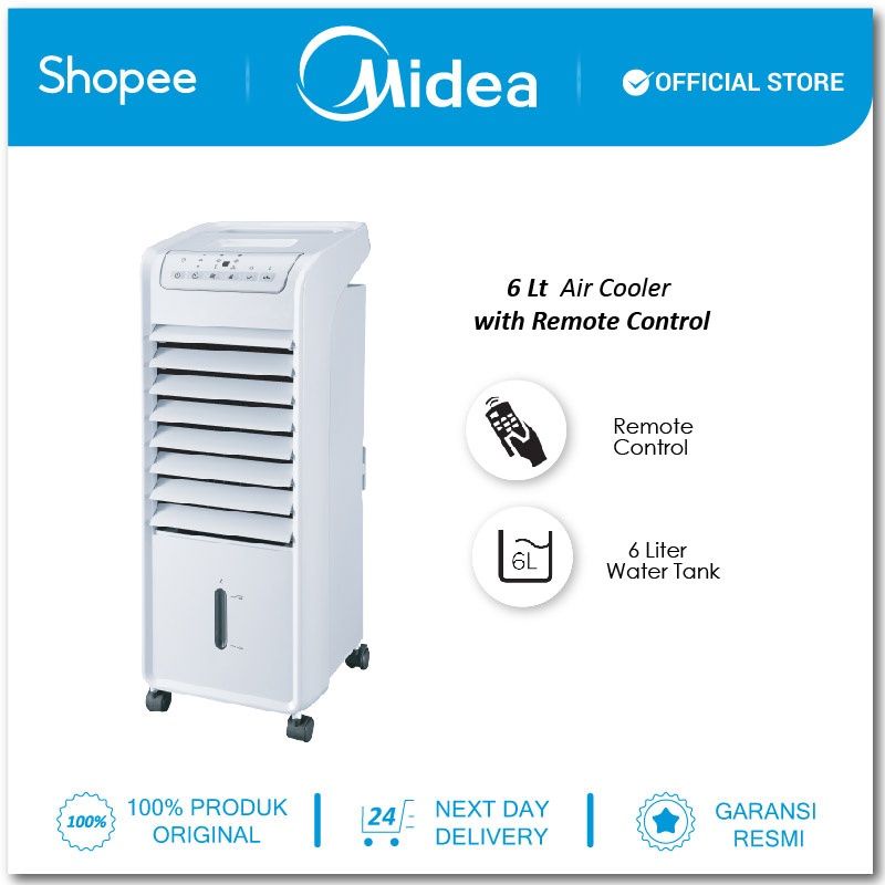 Jual MIDEA Air Cooler Pendingin Ruangan AC-100A White/Black Original ...