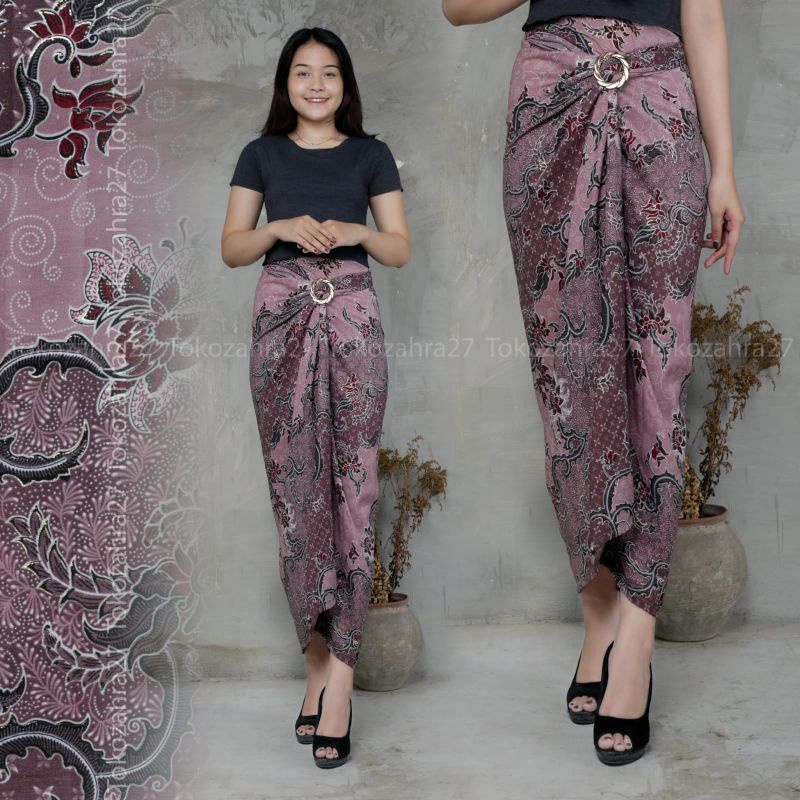 Jual Rok Serut Bawahan Kebaya Motif Utun By Zahratul27 Rok Lilit/Rok ...