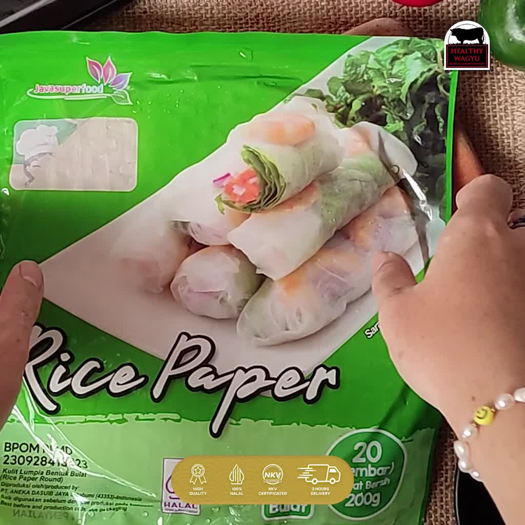 Jual Rice Paper Roll Java Super Food Bulat 20 lembar / Kulit Lumpia ...
