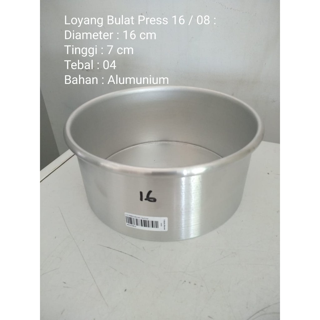 Jual Loyang Aluminium Bulat Press Diameter 16 cm Tebal 08 | Shopee ...