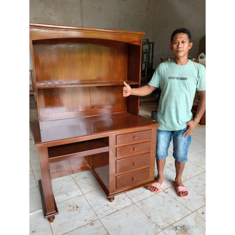 Jual Meja Belajar Kayu Jati Mebel Jepara Meja Kerja Furniture Jepara