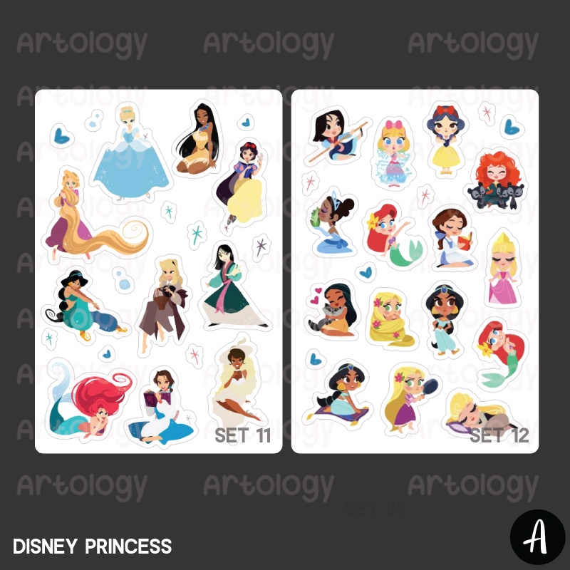 Jual Sticker Set Cute Chibi Disney Princess Planner DIY Jurnal Koper ...