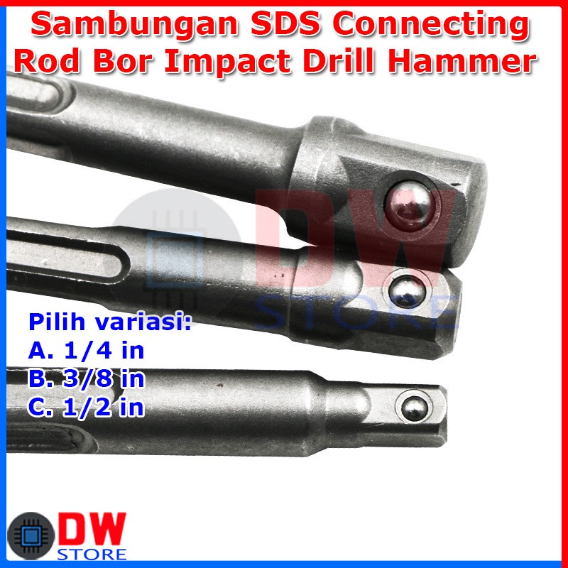 Jual Adapter Sambungan SDS Connecting Rod Bor Impact Drill Hammer ...