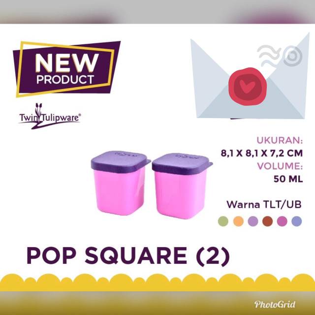 Jual Pop square(2) Twintulipware/Tupperware | Shopee Indonesia