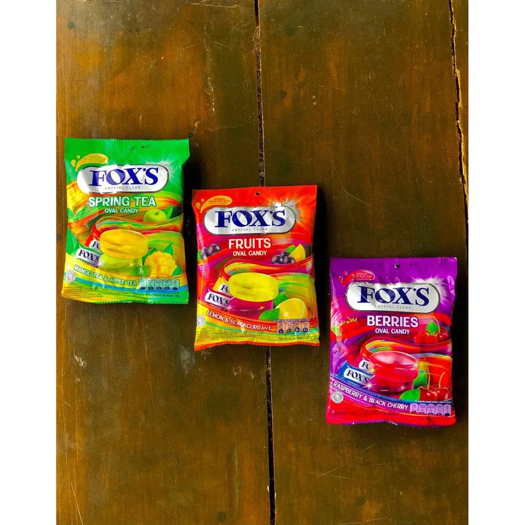 Jual Permen Fox's Oval Candy Aneka Rasa Kemasan Pack 125gr Halal MUI