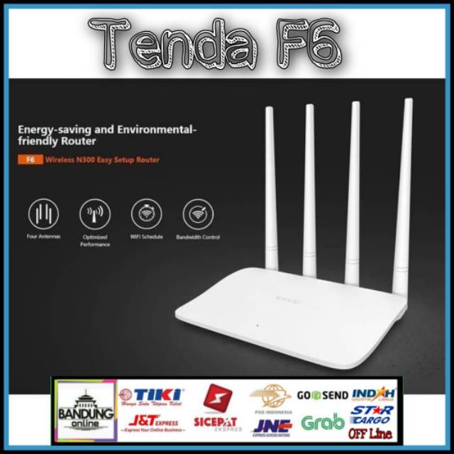 Jual Tenda F6 Wall Killer N300 Wireless Router 300Mbps 4 Antena AP ...