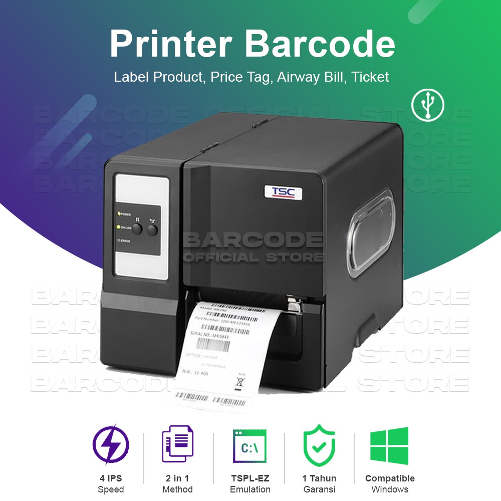 Jual Printer Barcode TSC ME240 / ME-240 Print Sticker Label Pengiriman ...