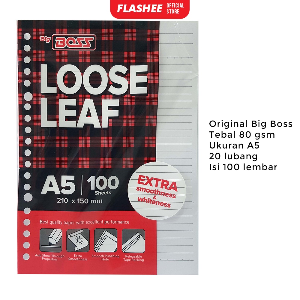 Jual Flashee Loose Leaf Garis Kertas File Garis Note Isi Binder Garis