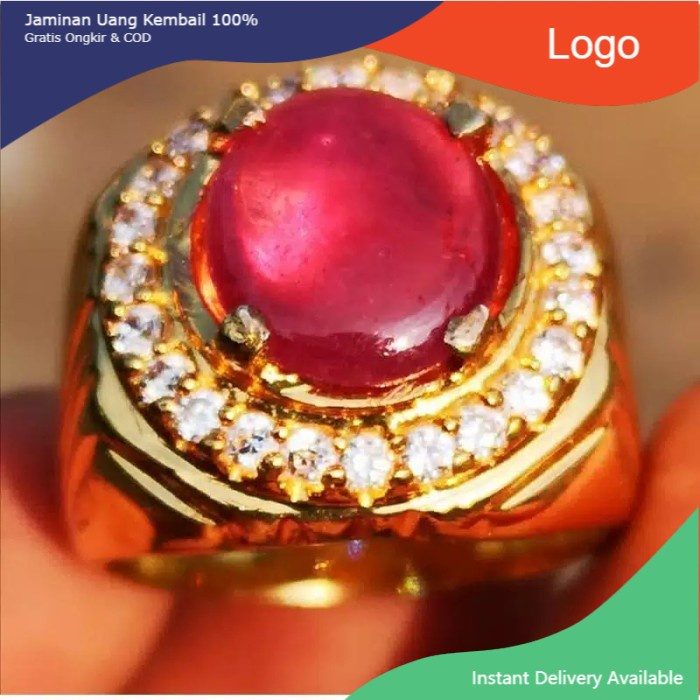 Jual Batu Cincin Red Ruby Pigeon Blood Corondum Kristal High Quality ...