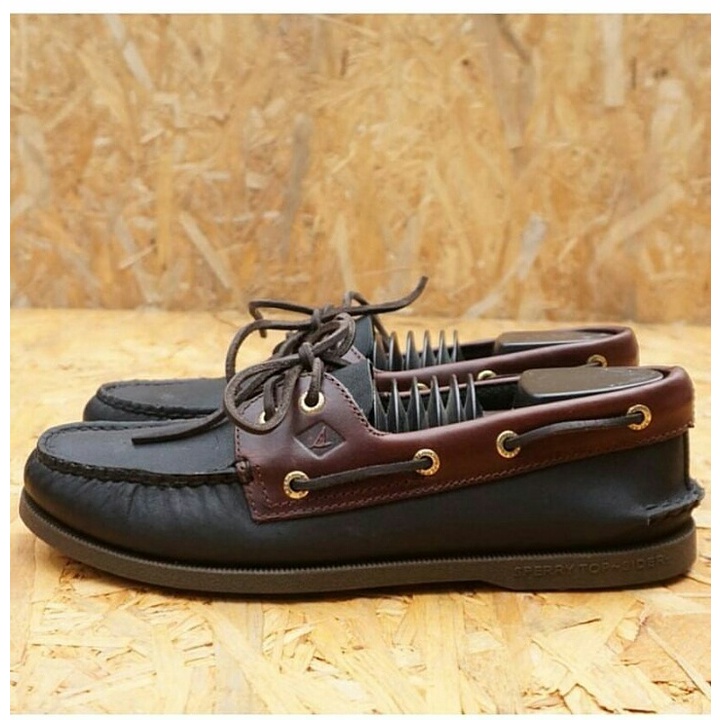 Sperry top sider black on sale amaretto