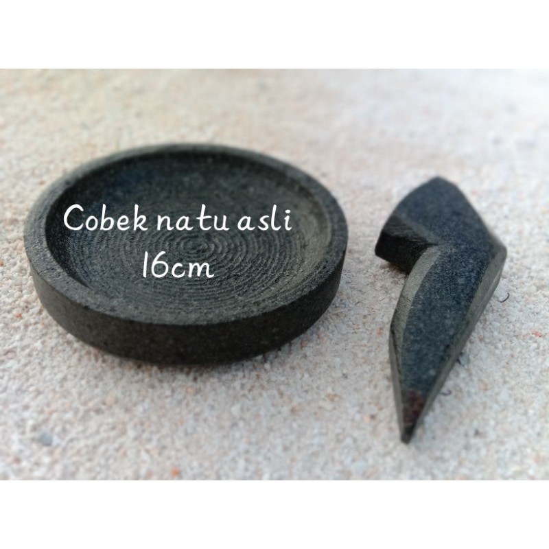 Jual COBEK BATU ASLI 16CM FREE ULEKAN | Shopee Indonesia