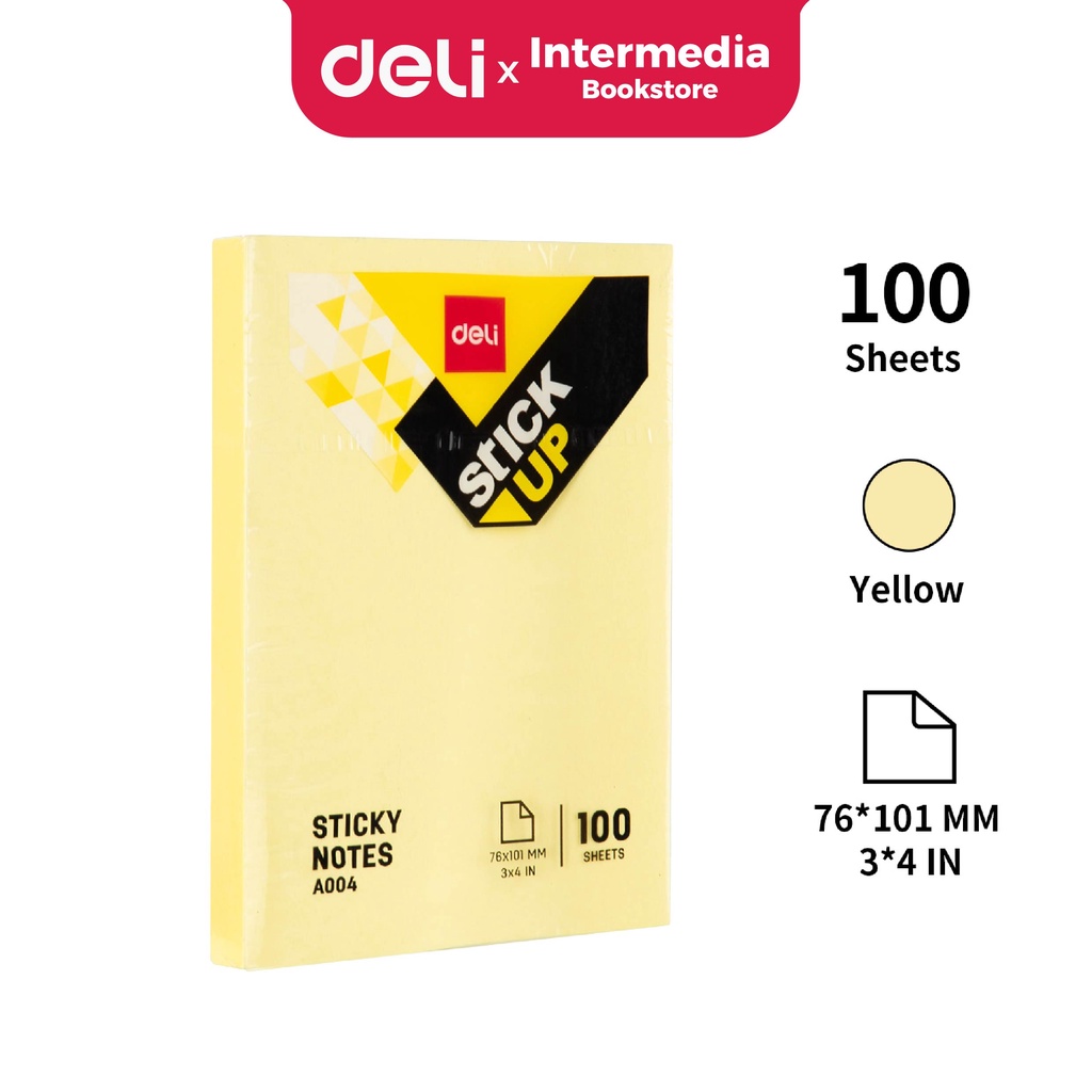 Jual Deli EA00453 Memo tempel Sticky Notes 3''×4'' / 76 x 101mm ...