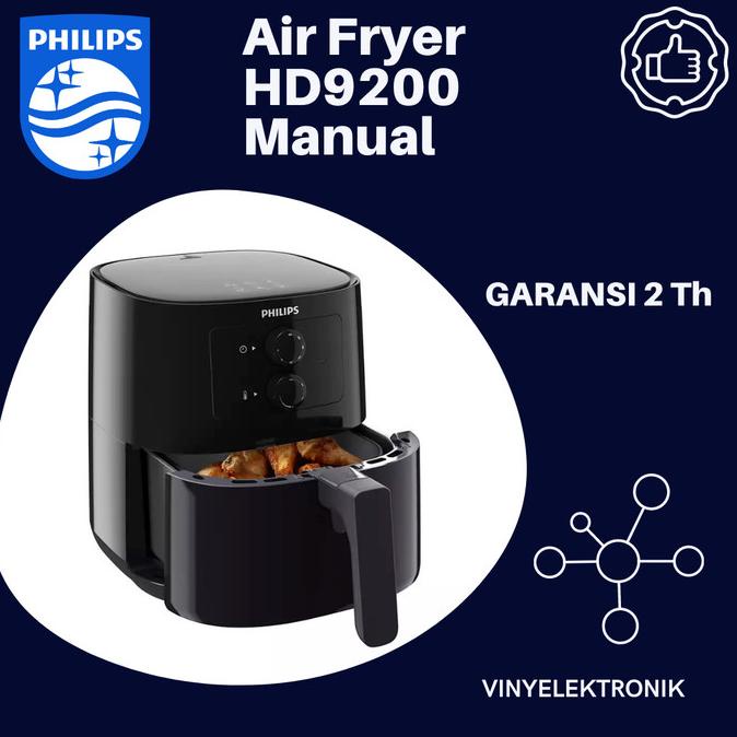 Jual Philips Premium Airfryer HD9200/90 Air Fryer Philips HD 9200/90 ...