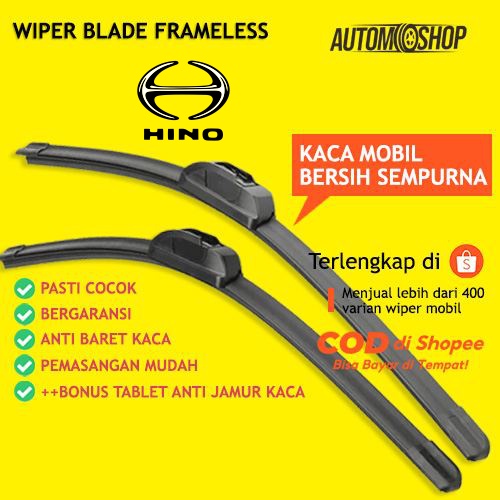 Jual Wiper Kaca Mobil Frameless Truck Truk Hino Dutro Bonus Tablet Anti