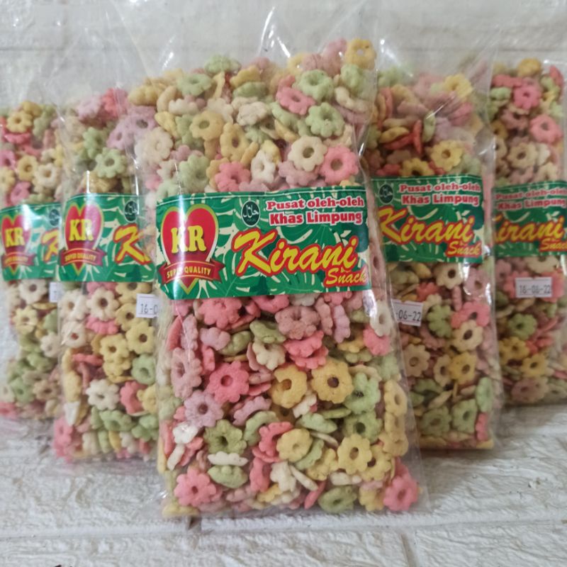 Jual Snack Kembang Sakura Ribut Warna warni Super Renyah | Shopee Indonesia