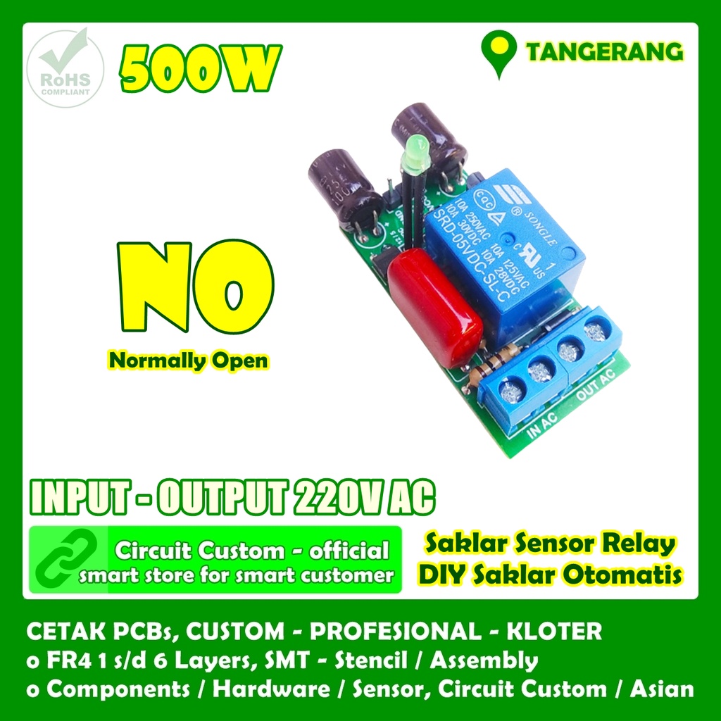 Jual Relay Module 5V 1 Channel AC 220V 500W PLUG AND PLAY DIY Switch ...