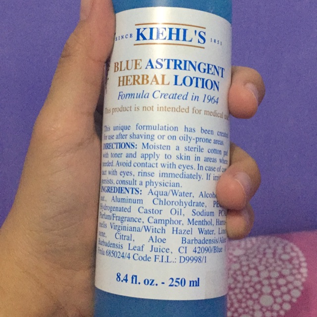 Jual Kiehls Blue Astringent Herbal Lotion Shopee Indonesia