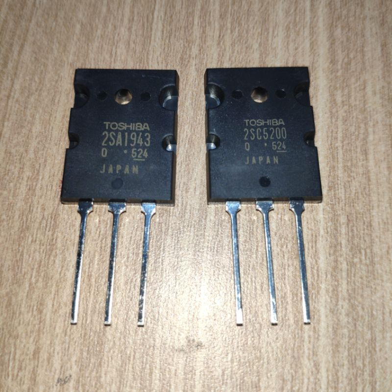 Jual TRANSISTOR FINAL TOSHIBA 2SA1943 2SC5200 SERI 524 1 SET. TR FINAL