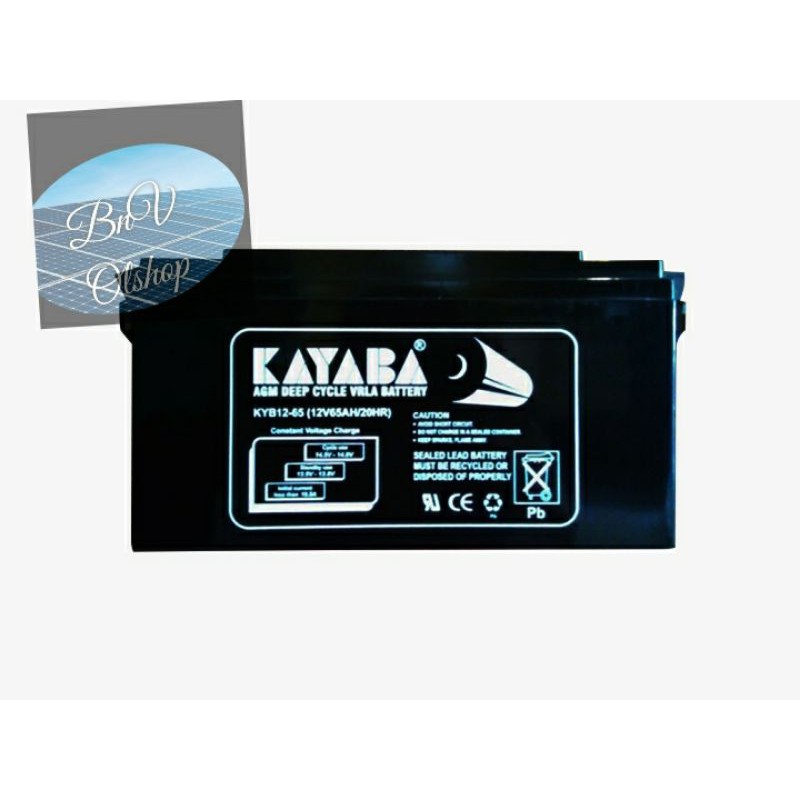 Jual Battery solar cell kayaba 65ah 12v deep cycle | Shopee Indonesia