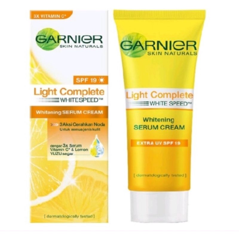 Jual Garnier Light Complete White Speed Day Serum Cream SPF19 | Shopee ...