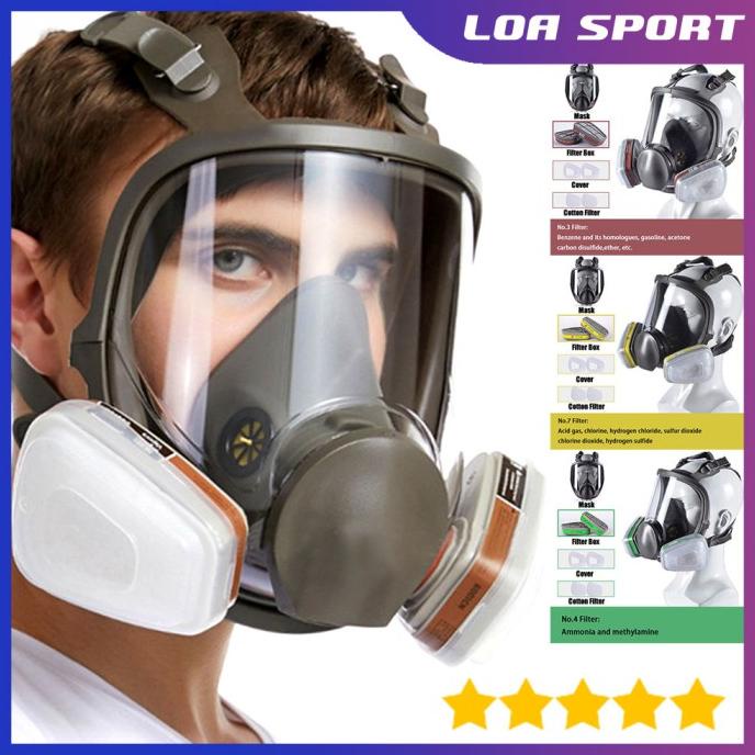 Jual Masker Gas 3M Full Face 6800 Facepiece Respirator Cat Spray Dll 66 ...