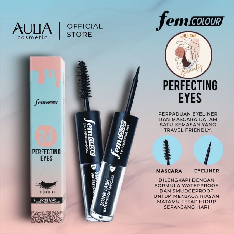Jual AULIA FEM COLOUR MASCARA EYELINER 2IN1 MASACRA DAN EYELINER BARU