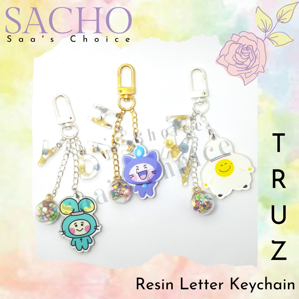 Jual SACHO - TRUZ by Treasure Resin Letter Keychain | Shopee Indonesia
