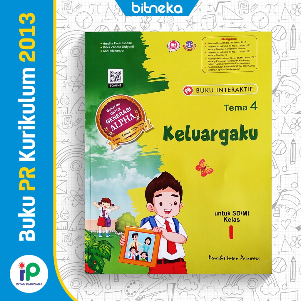 Jual Buku Pr Interaktif Sd Mi Kelas 1 Tema 4 Keluargaku Intan